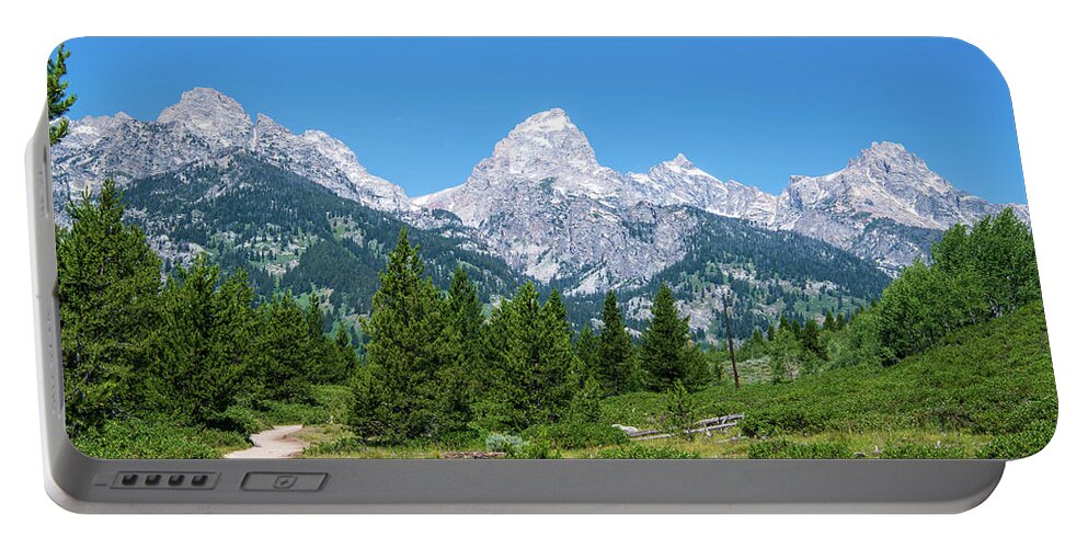 Nature Portable Battery Charger featuring the photograph The Grand Teton Range by Rose Guinther