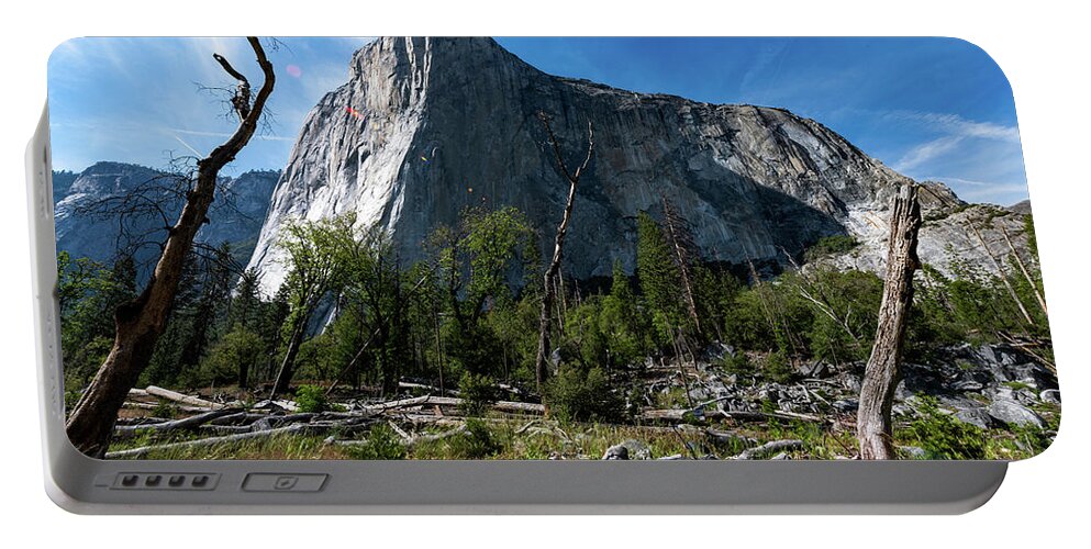 El Capitan Portable Battery Charger featuring the photograph The Gravity of El Cap by Kevin Suttlehan