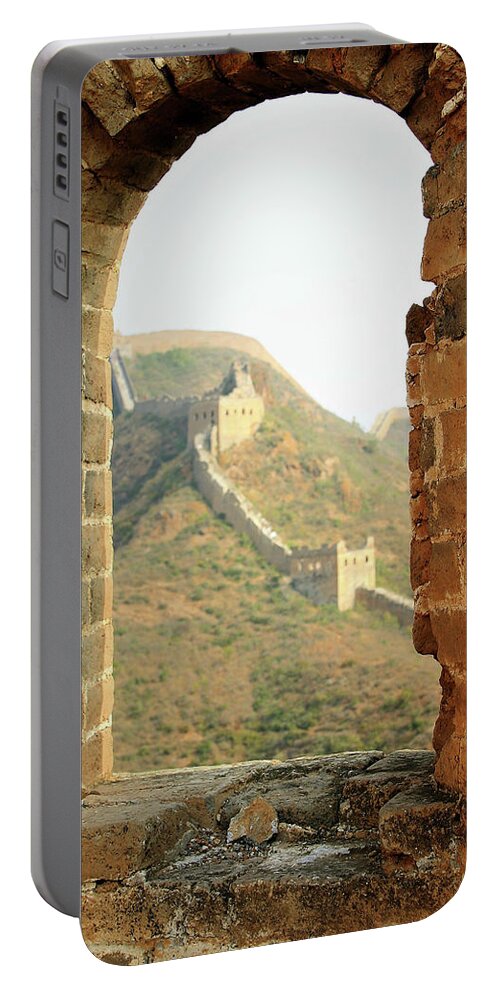 Wonder Of The World Portable Battery Charger featuring the photograph The Great Wall of China by Leslie Struxness