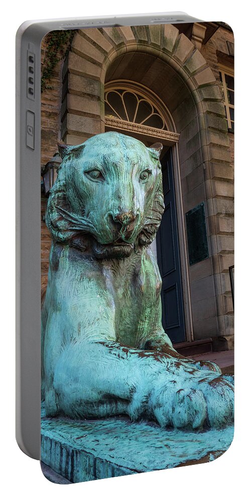 Academia Portable Battery Charger featuring the photograph The Guard At Nassau Hall Princeton by Kristia Adams