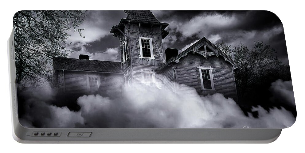 Haunted Portable Battery Charger featuring the photograph The Haunted House by Shelia Hunt