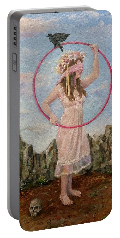 Persephone Portable Battery Charger featuring the painting The Heroine's Journey by James Andrews