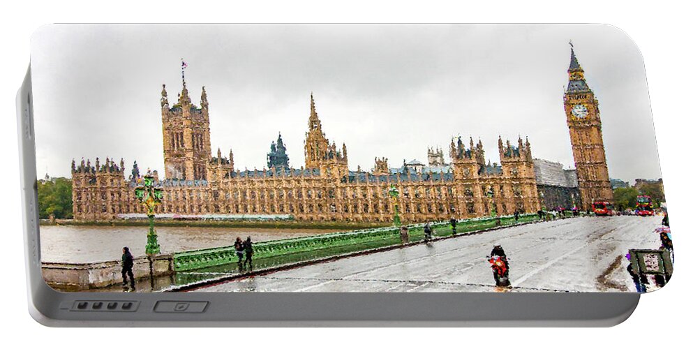 The House Of Parliament Portable Battery Charger featuring the digital art The House of Parliament by SnapHappy Photos