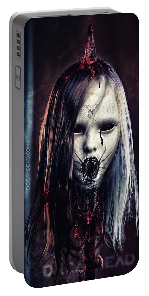 Alien Portable Battery Charger featuring the digital art The Hybrid 2 by Argus Dorian