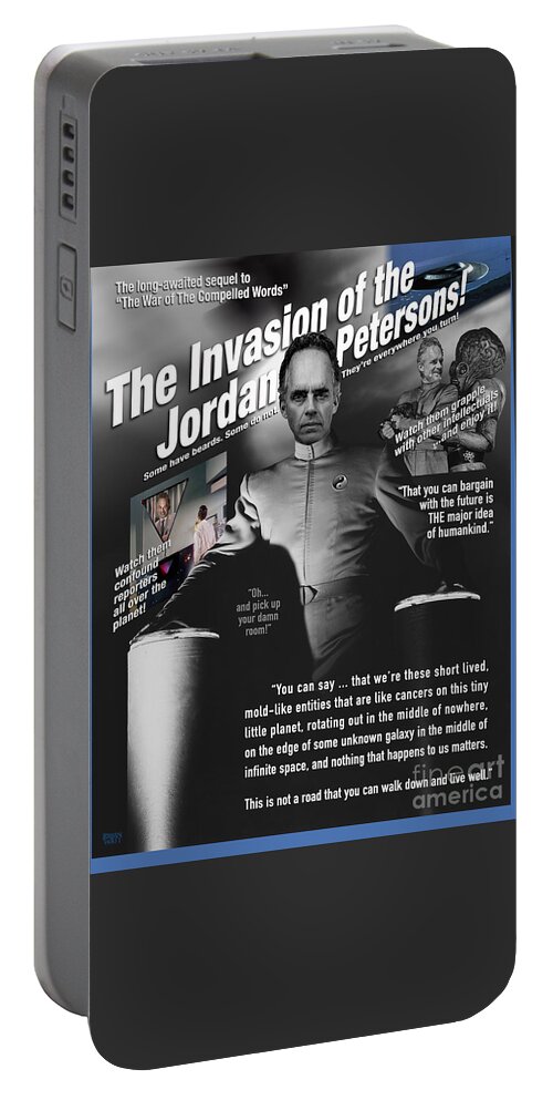 Jordan Peterson Portable Battery Charger featuring the digital art The Invasion of the Jordan Petersons by Brian Watt