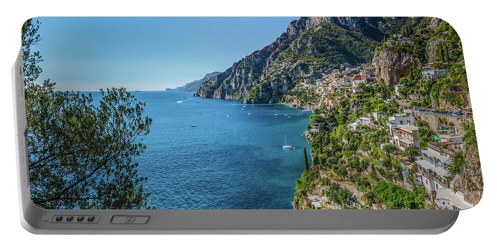 Amalfi Portable Battery Charger featuring the photograph The Italian Coast by David Downs