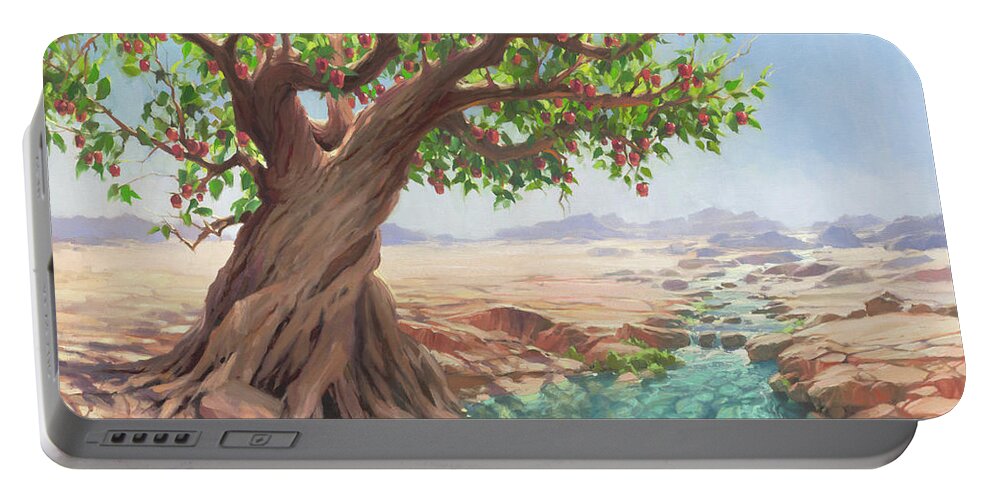 Tree Portable Battery Charger featuring the painting The Jeremiah Tree by Steve Henderson