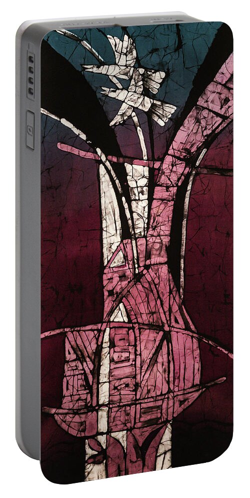 Russian Artists New Wave Portable Battery Charger featuring the tapestry - textile The Journey by Tatiana Koltachikhina