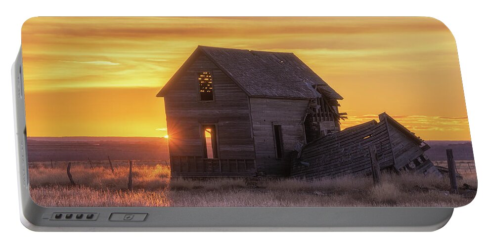 Abandoned Portable Battery Charger featuring the photograph The Last Sunset by Darren White