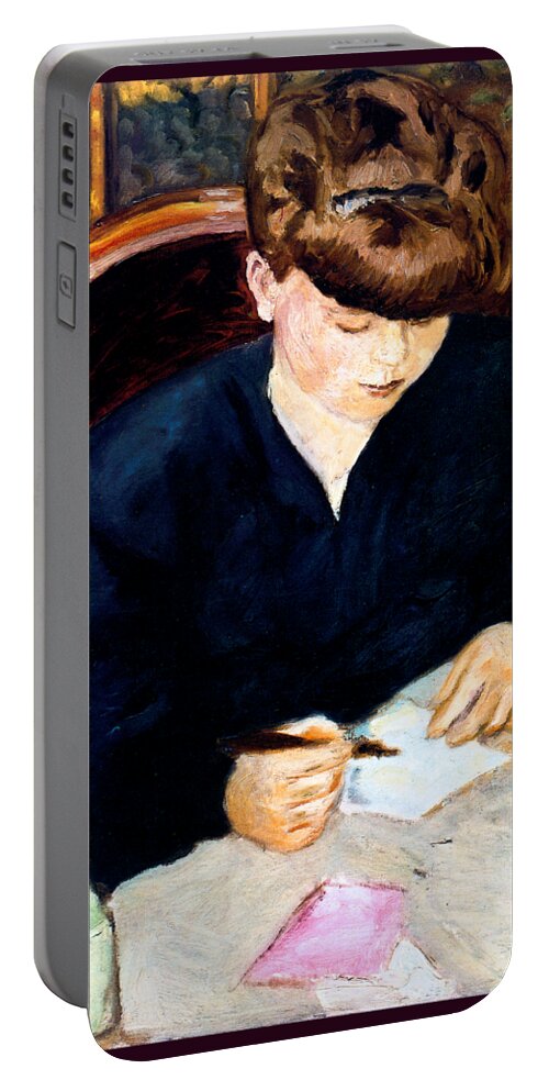 Pierre Bonnard Portable Battery Charger featuring the painting The Letter 1906 by Pierre Bonnard