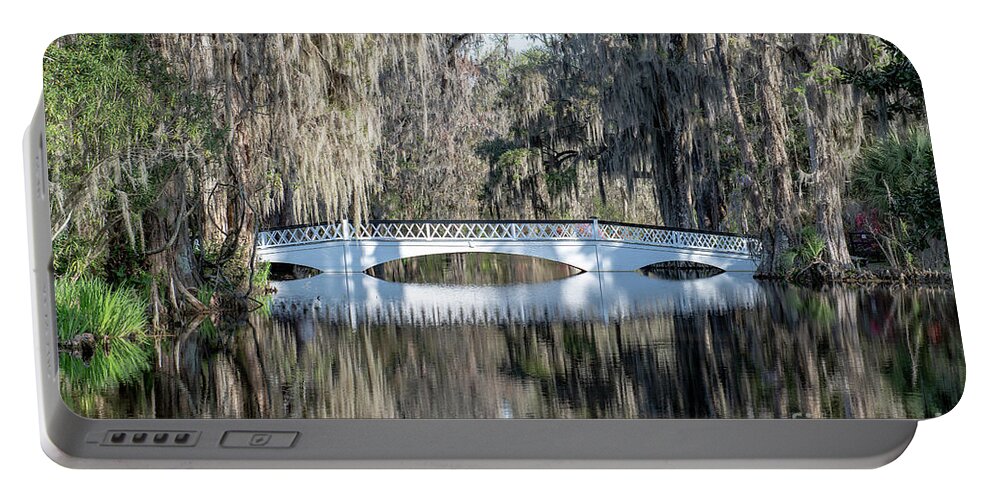 Bridge Portable Battery Charger featuring the photograph The Long Bridge by Nicki McManus
