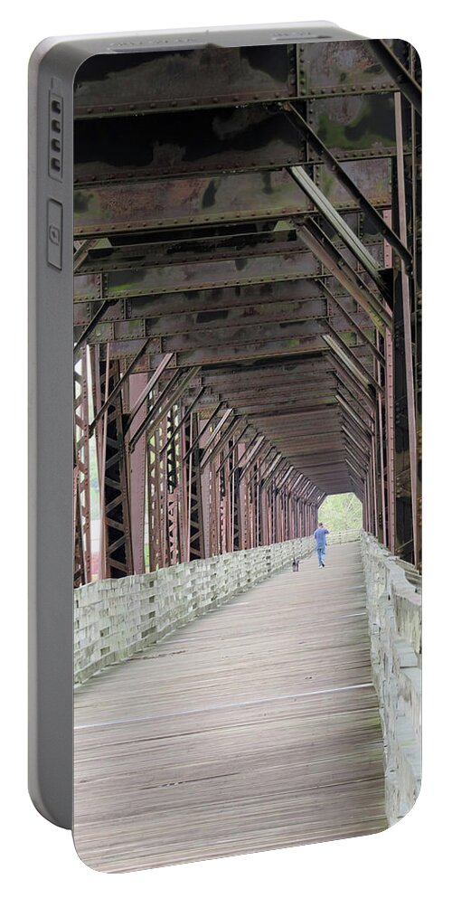Bridge Portable Battery Charger featuring the photograph The Long Walk to Nowhere by Roberta Byram