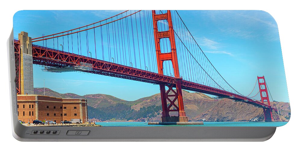 Golden Gate Bridge Portable Battery Charger featuring the photograph The Lovely Golden Gate Bridge by Bonnie Follett