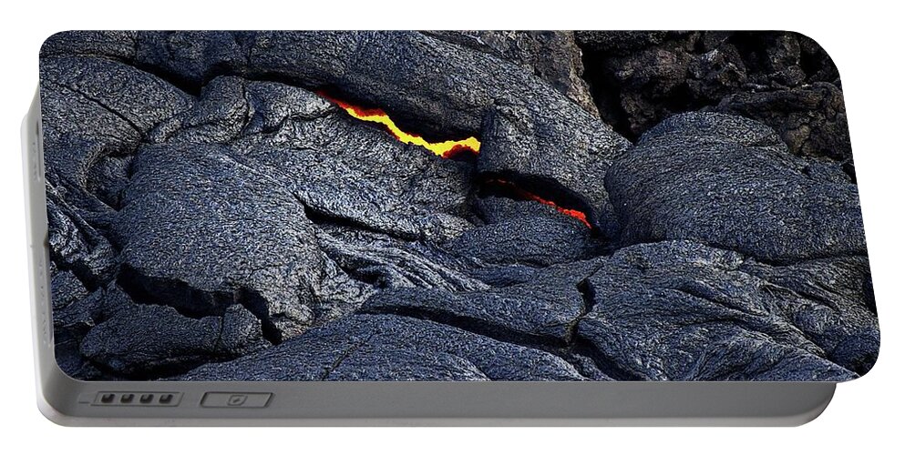 Volcano Portable Battery Charger featuring the photograph The lurking flame by Christopher Mathews