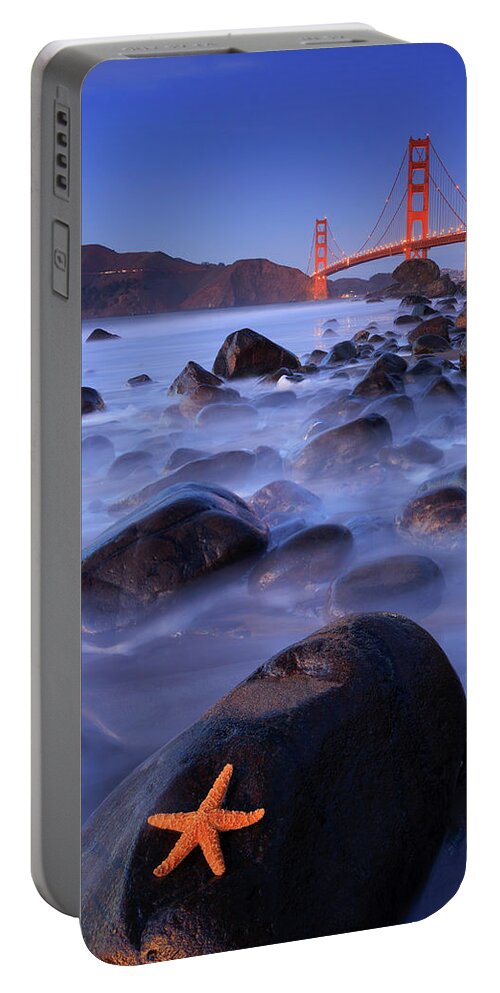 San Francisco Portable Battery Charger featuring the photograph The Mist At Golden Gate by Erick Castellon