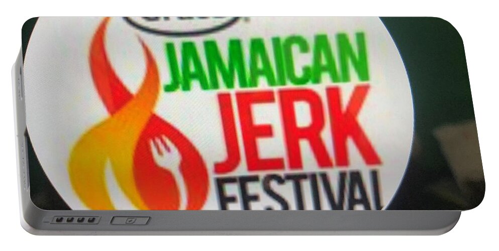 Jamaica A Dish Portable Battery Charger featuring the photograph The National Jerk Fest by Trevor A Smith