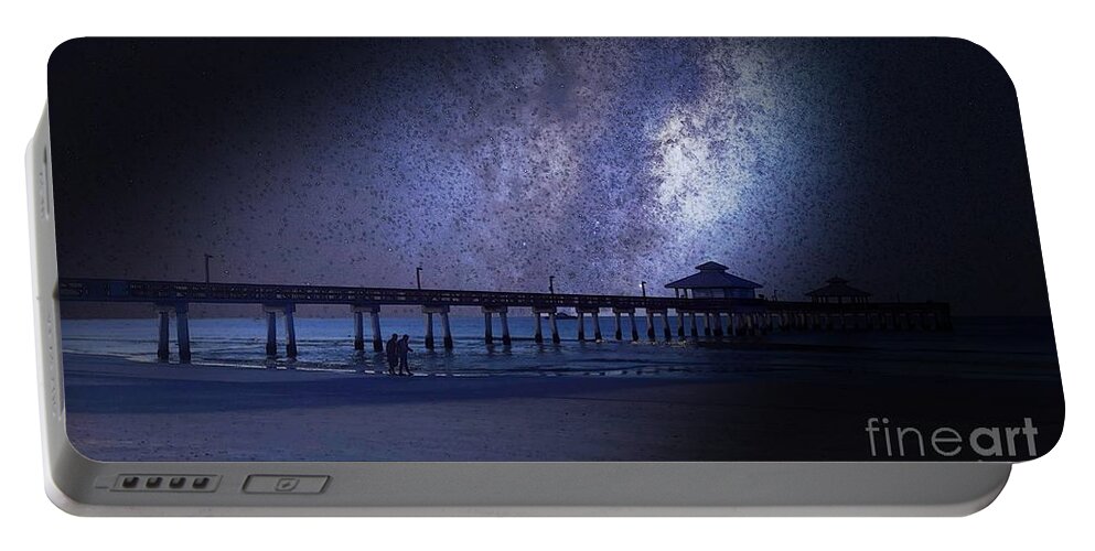 Pier Portable Battery Charger featuring the photograph The Nightly Day Walk by Claudia Zahnd-Prezioso