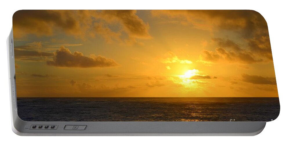 Kauai Sunrises Portable Battery Charger featuring the photograph The Peace of Dawn by Mary Deal