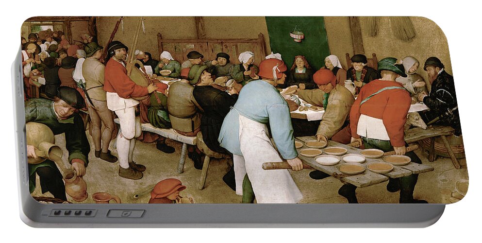 16th Century Portable Battery Charger featuring the painting The Peasant Wedding, c1567 by Pieter Bruegel the Elder