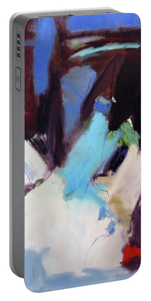 The Pier Portable Battery Charger featuring the painting The Pier by Chris Gholson