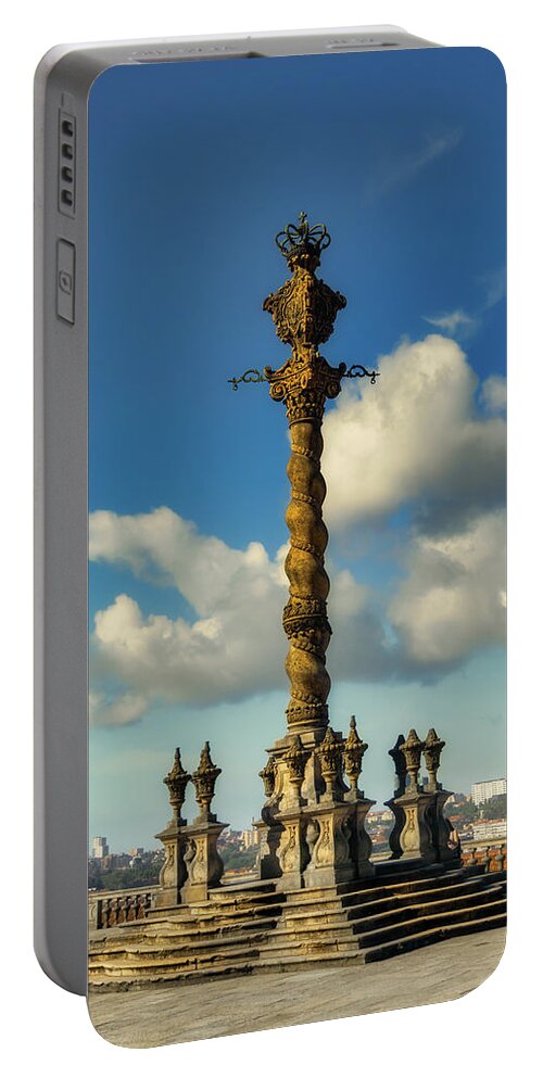 Portugal Portable Battery Charger featuring the photograph The pilgrim's pillar by Micah Offman