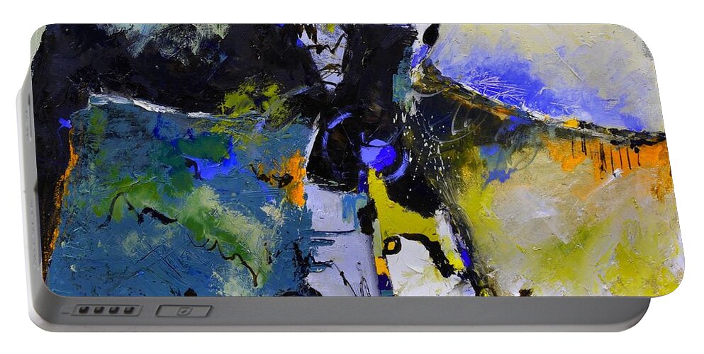 Abstract Portable Battery Charger featuring the painting The process of a judgement by Pol Ledent