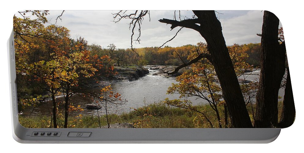 River Portable Battery Charger featuring the photograph The Rapids by Ruth Kamenev