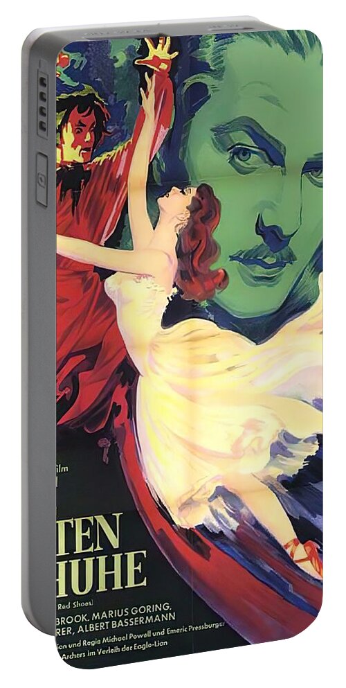 Boris Portable Battery Charger featuring the mixed media ''The Red Shoes'', 1948 - art by Boris Streimann by Movie World Posters