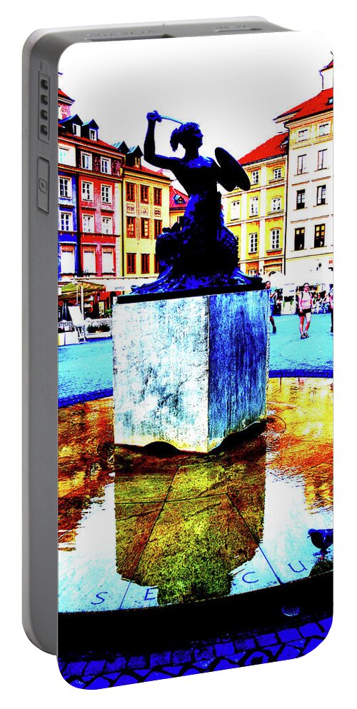 Warsaw Portable Battery Charger featuring the photograph The Renewed Face Of Warsaw, Poland by John Siest