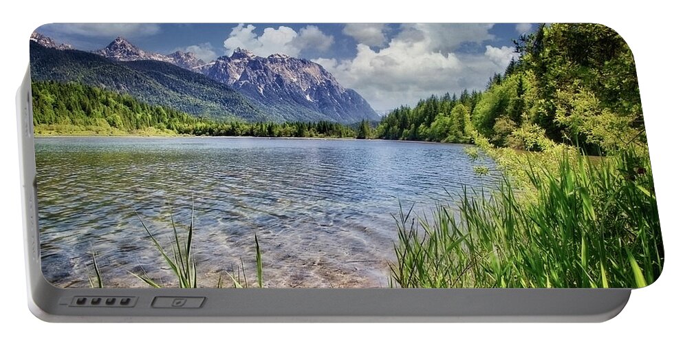 Nag006173 Portable Battery Charger featuring the photograph The Reservoir by Edmund Nagele FRPS