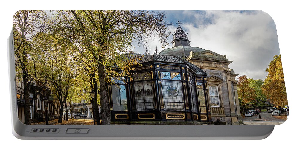Autumn Portable Battery Charger featuring the photograph The Royal Pump Room Harrogate by Shirley Mitchell