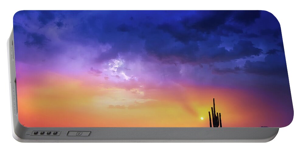 American Southwest Portable Battery Charger featuring the photograph The Scent of Rain by Rick Furmanek