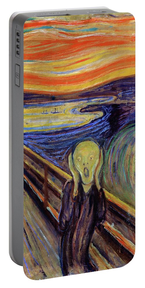 Edvard Munch Portable Battery Charger featuring the painting The Scream 1893 - Digital Remastered Edition2 by Edvard Munch