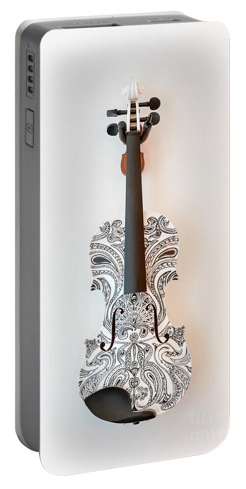 String Portable Battery Charger featuring the photograph The Secret Violin by Julia Hiebaum