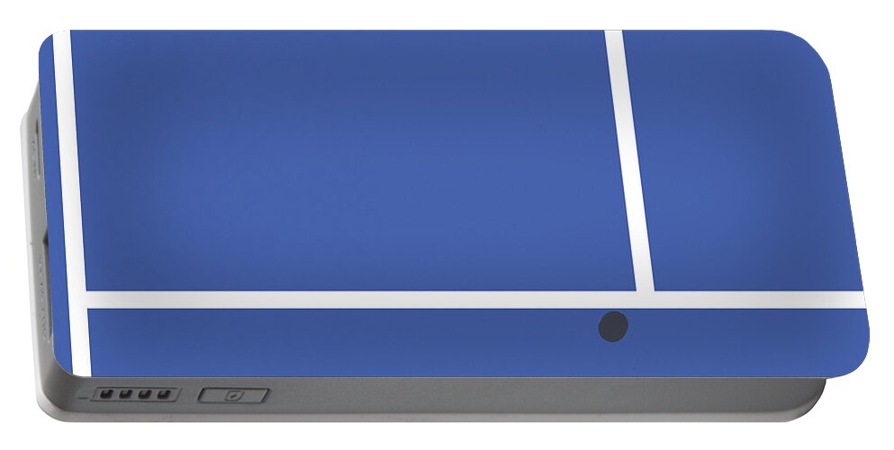 Tennis Portable Battery Charger featuring the digital art The Serve is Out by Kae Cheatham