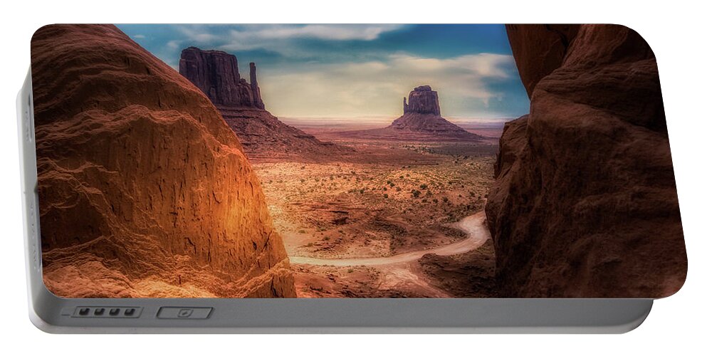 Arizona Portable Battery Charger featuring the photograph The Silver Valley by Micah Offman