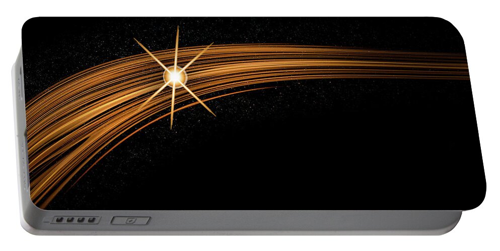 Solar Portable Battery Charger featuring the digital art The Solar Star - Galaxy Project - 2022 #124 by Stan Weyler by Stan Weyler