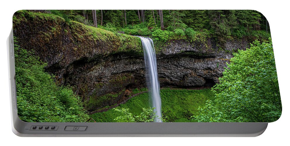 Falls Portable Battery Charger featuring the photograph The South Falls by Stephen Sloan