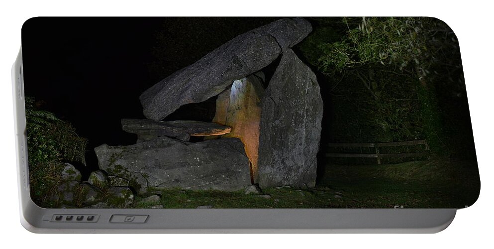 Dolmen Portable Battery Charger featuring the photograph The tomb of the Warrior by Joe Cashin