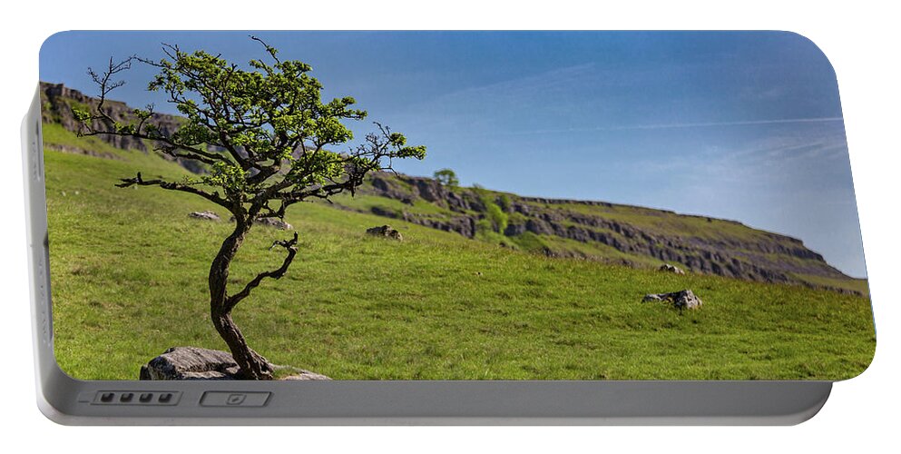 England Portable Battery Charger featuring the photograph The Tree In The Rock by Tom Holmes Photography