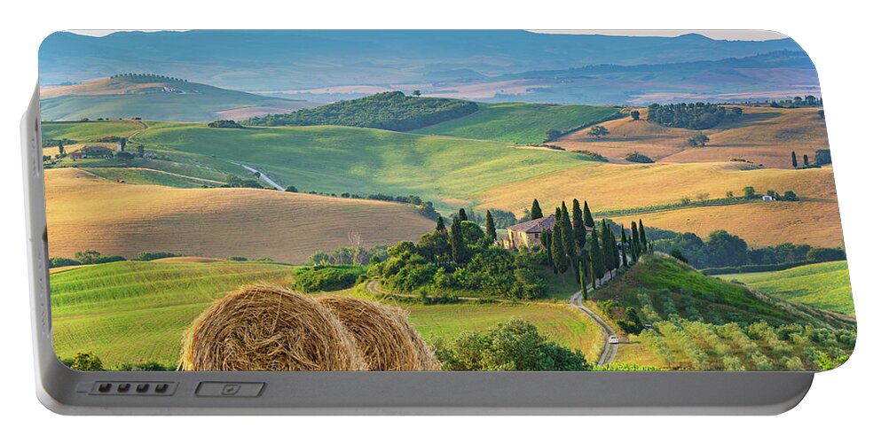 San Quirico Portable Battery Charger featuring the photograph The Tuscan Dream by Francesco Riccardo Iacomino