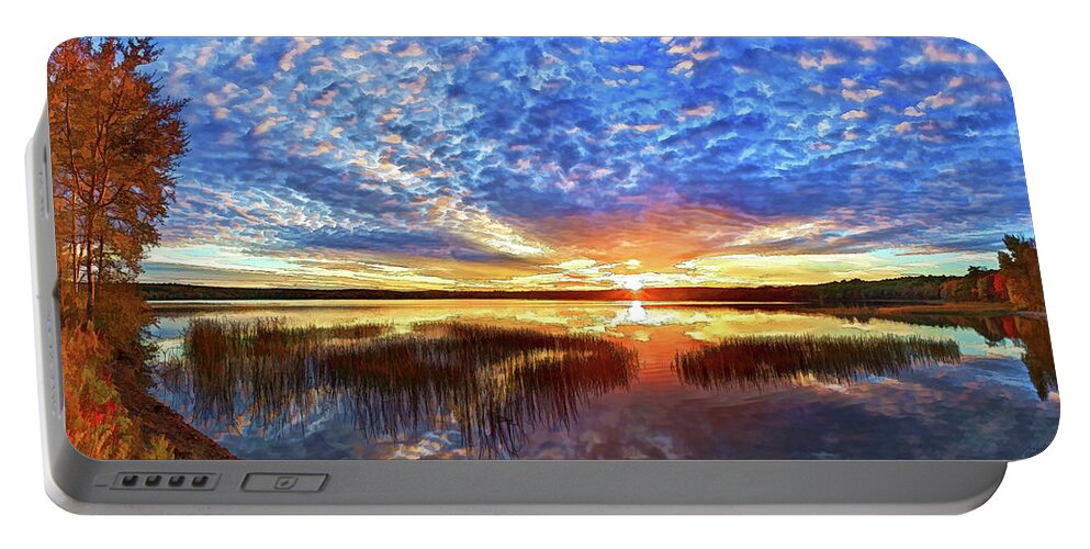 Maine Sunset Portable Battery Charger featuring the photograph The Universe Listens by ABeautifulSky Photography by Bill Caldwell