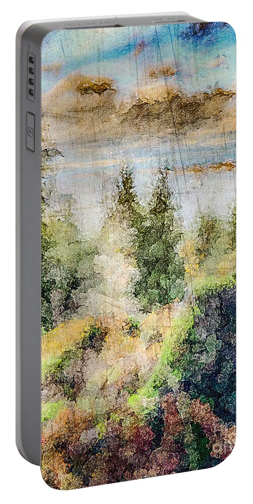 Digital Image. Portable Battery Charger featuring the digital art The View Out by William Wyckoff