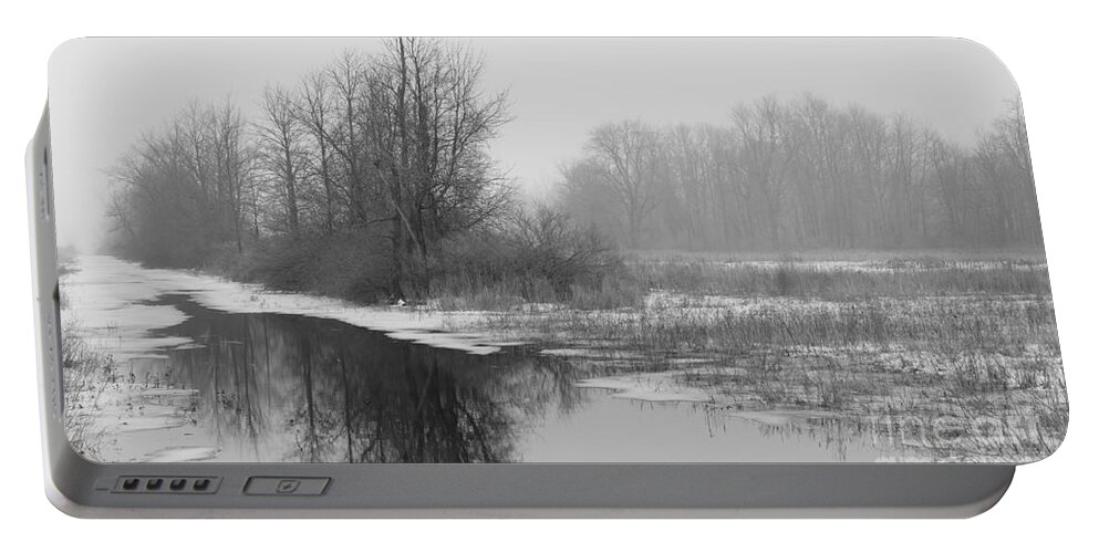 Fog Niebla Portable Battery Charger featuring the photograph The Waiting Fog by fototaker Tony