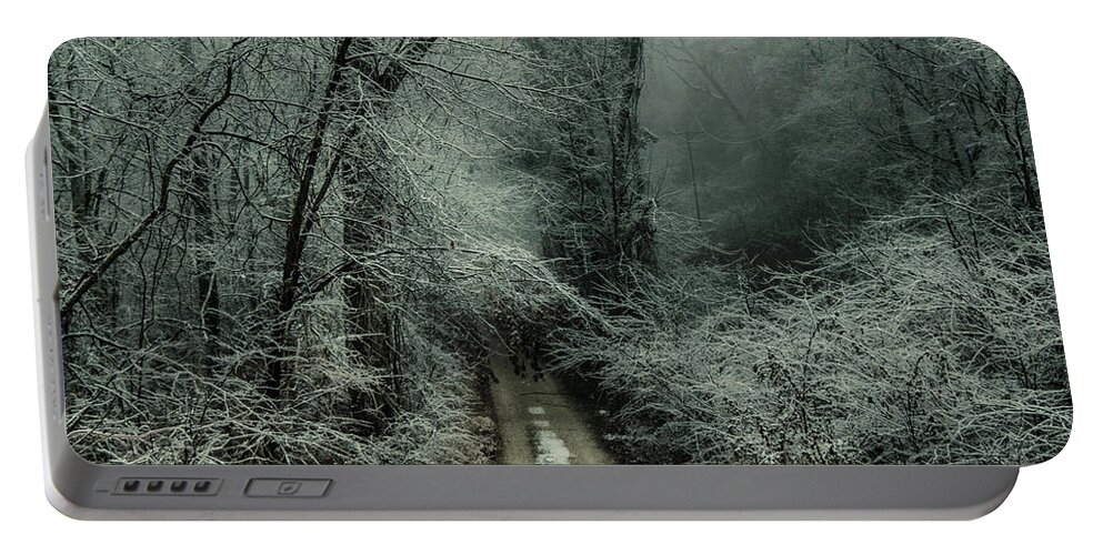 Winter Portable Battery Charger featuring the digital art The Welcome Mat by William Fields