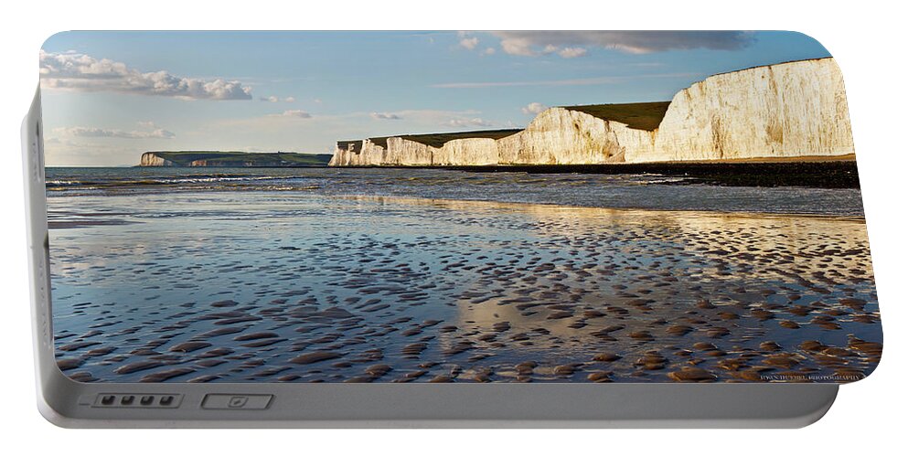 England Portable Battery Charger featuring the photograph The White Cliffs Reflection by Ryan Huebel