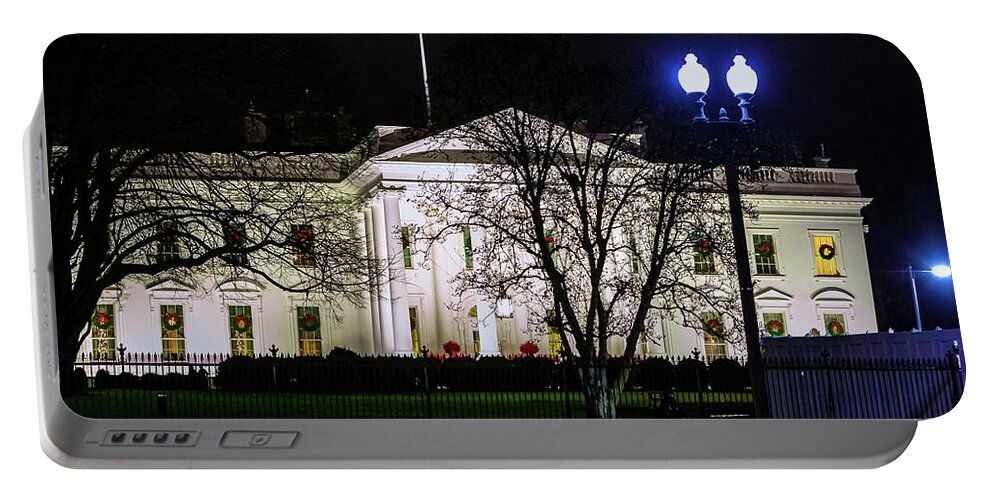 The White House Portable Battery Charger featuring the digital art The White House by SnapHappy Photos