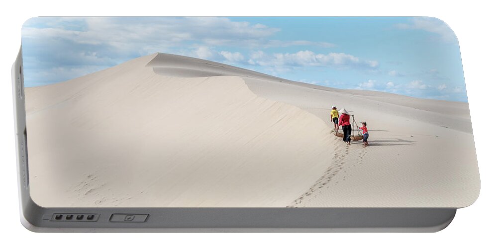 Awesome Portable Battery Charger featuring the photograph The white sand area by Khanh Bui Phu
