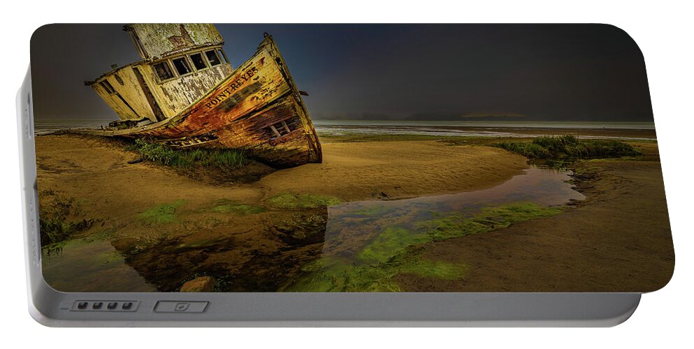 Dramatic Portable Battery Charger featuring the photograph The Wreck of the Point Reyes by Tim Bryan