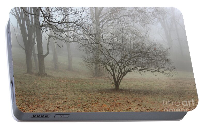 Winter Portable Battery Charger featuring the photograph There's a Kind of Hush by Karen Adams